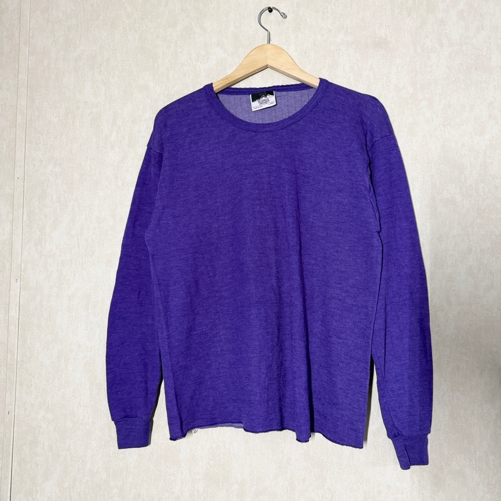 Northwest Passage Men’s Vintage Wool Blend Base Layer Shirt Longsleeve Purple XL